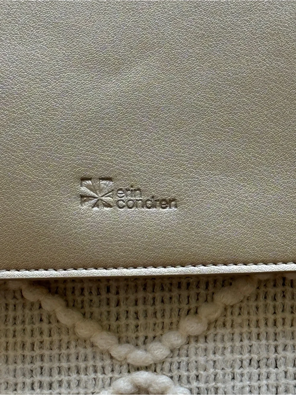 Erin Condren Vegan Leather Coiled Notebook Planner Folio Organizer Champagne